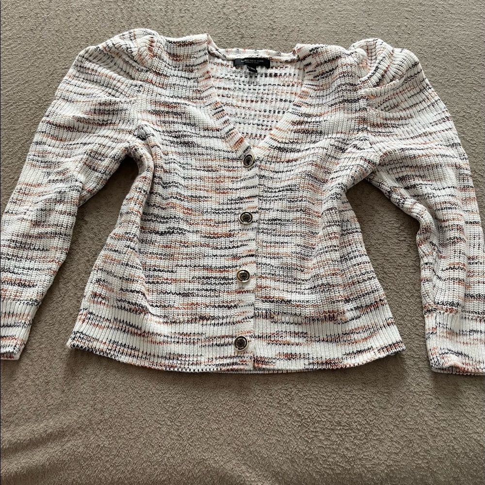 Marc NewYork L Womens Puffy sleeve sweater